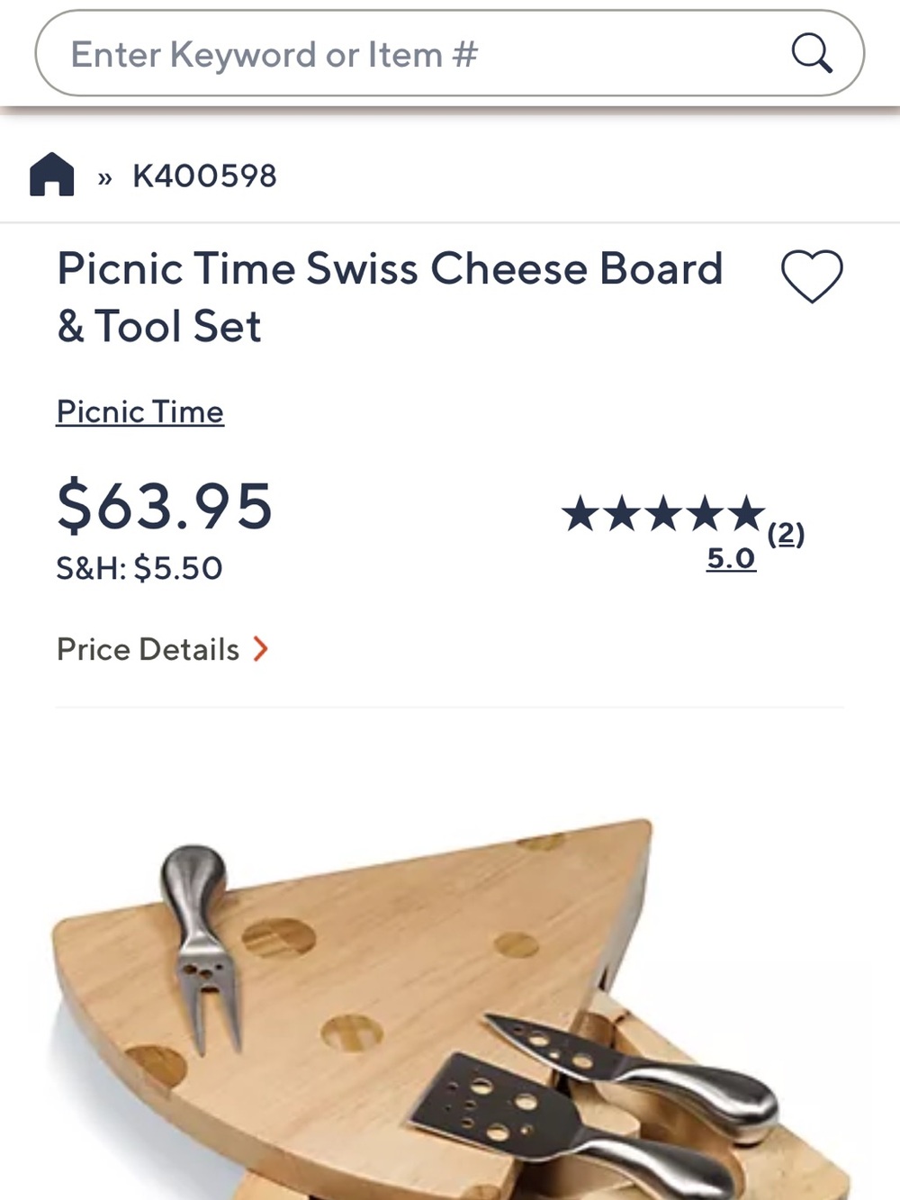 Swiss Cheese Board & Tool Set - Natural Wood